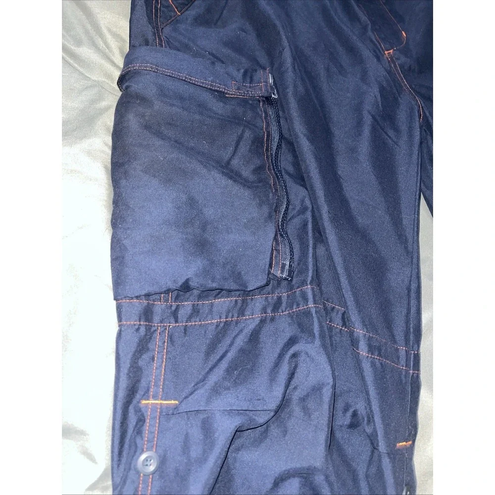 Pure Bull Mens Track Cargo Pants Navy‎ Blue Size Small With Multiple Pockets
